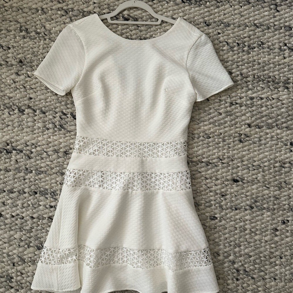 Chelsea28 White Textured Mini Dress